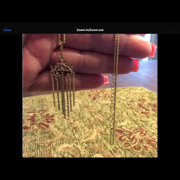 Genuine 10k yellow gold chain and pendant 20in - Picture 5 of 9